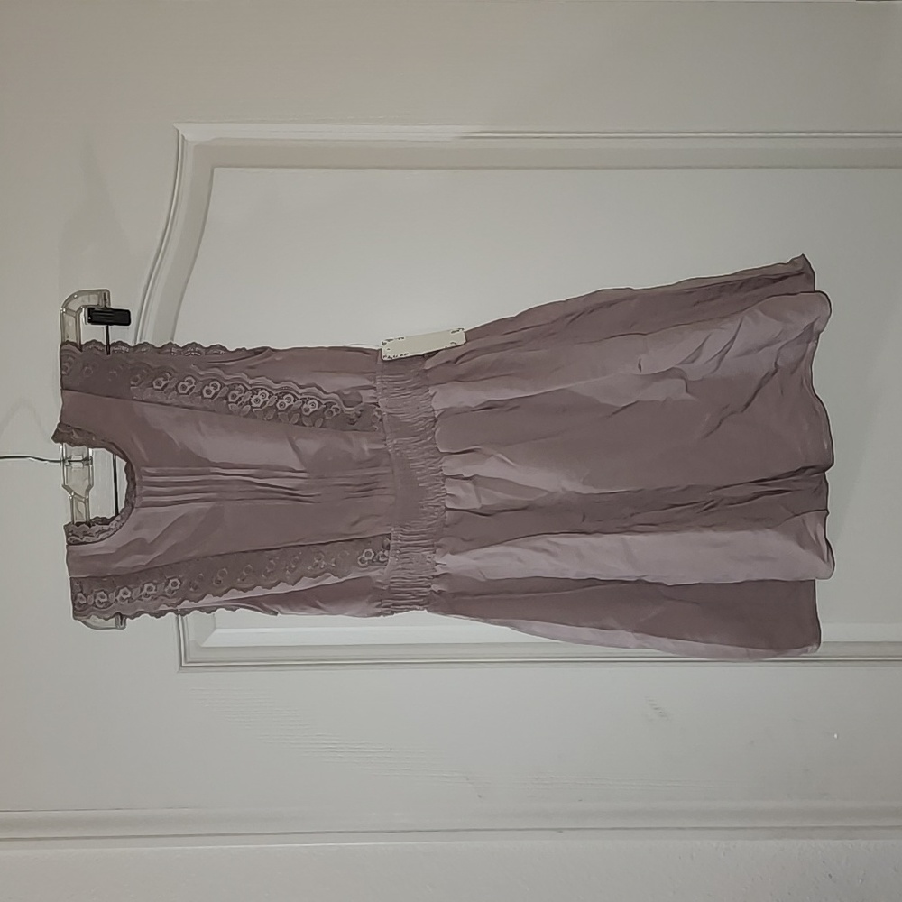 Lace Tan/Beige Mini Dress